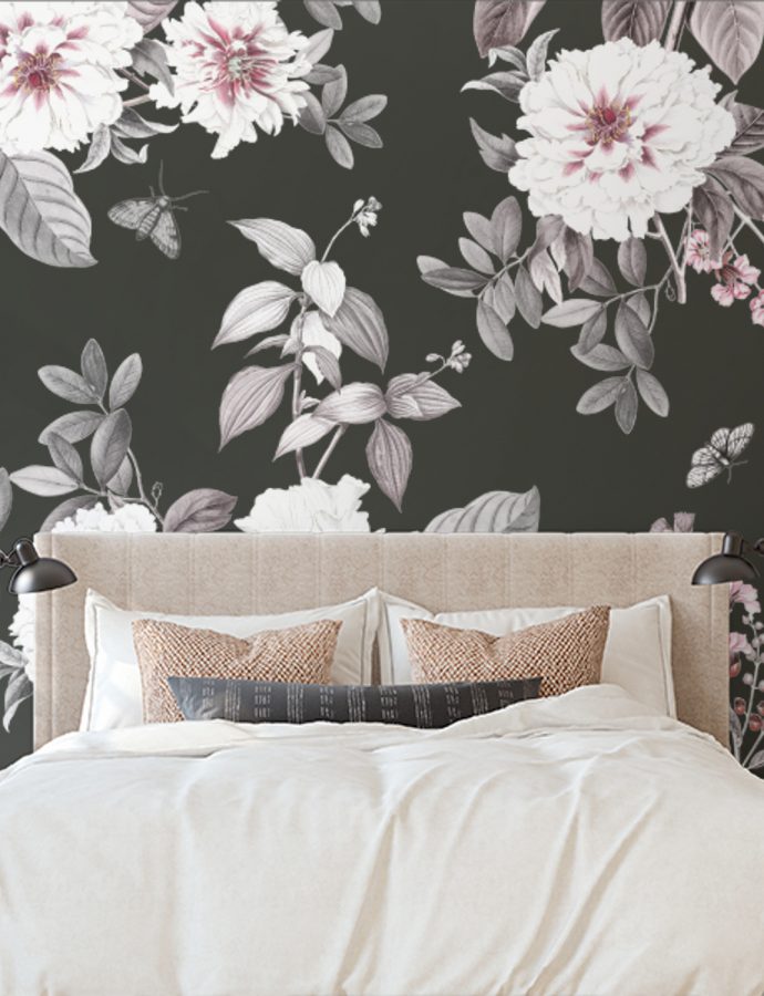 Use Bold Floral Pattern In Your Home For An Eye Catching Statement Wall