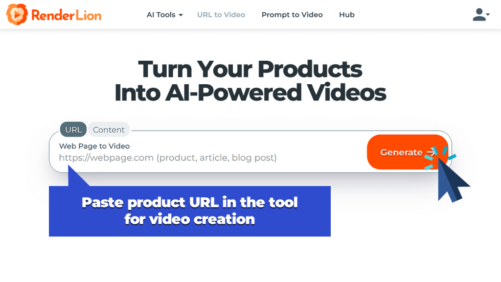 Turn product into video with AI