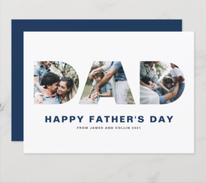best father'sday photo collage card