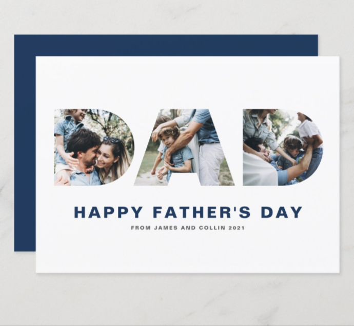 best father'sday photo collage card