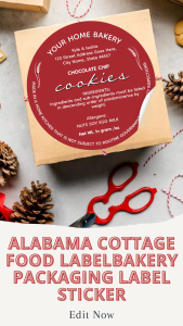Alabama cottage food labelBakery Packaging Classic Round Sticker