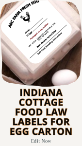 Indiana cottage food law labels for Egg Carton