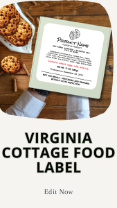 Virginia cottage food label