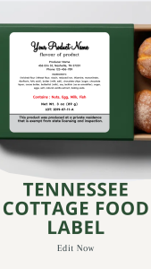 Tennessee Cottage Food Label
