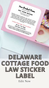 DELAWARE Cottage Food Law Sticker Label