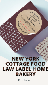 New York Cottage Food Law Label home bakery