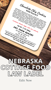 NEBRASKA Cottage Food Law Label