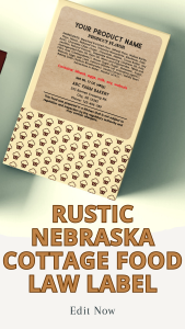 Rustic NEBRASKA Cottage Food Law Label